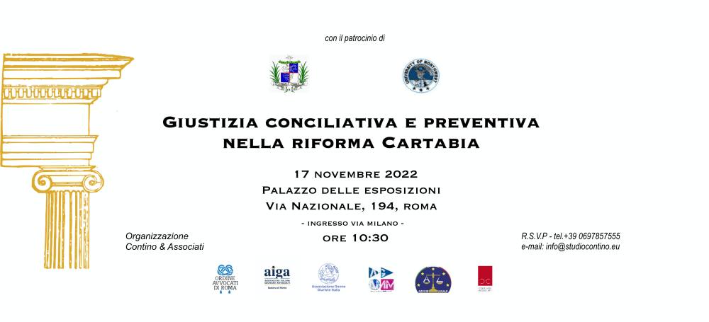 Giustizia Conciliativa e Preventiva nelle Riforma Cartabia – Convegno